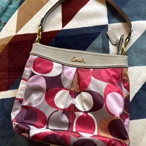 Coach Signature Multicolor Patterned Women's Bag